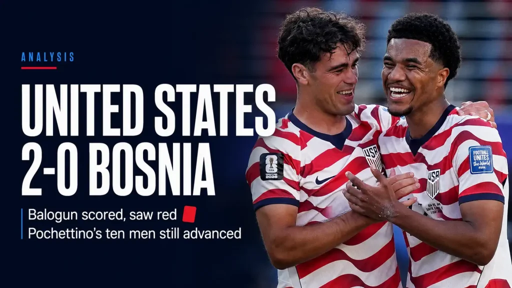 United States 2-0 Bosnia Analysis