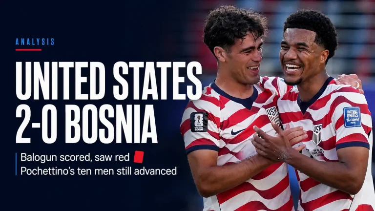 United States 2-0 Bosnia Analysis